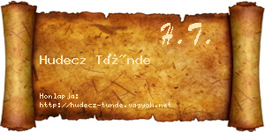 Hudecz Tünde névjegykártya